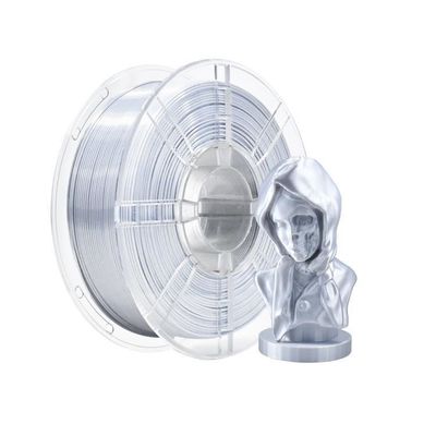 Un buen precio. Filamento de la impresora 3D Peso neto 1 kg 1,75 mm Filamento de PLA de plata ligera en línea