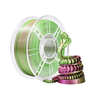 Un buen precio. Filamento de impresión 3D de seda de doble color rojo verde PLA Filamento 1.75mm para la industria de la impresora 3D en línea