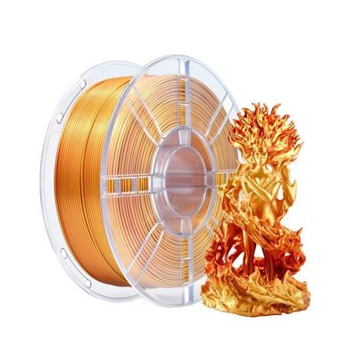 İyi bir fiyat. Güçlü Sertlik 3D Yazıcı için PLA Filament İpek Kırmızı Altın 3D Baskı Filament çevrimiçi