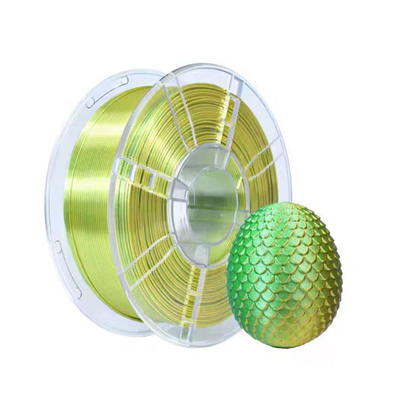 Buon prezzo Personalizzazione Stampa 3D Filamento PLA Seta Dula Colore Giallo Verde Consumabili di stampa 3D in linea