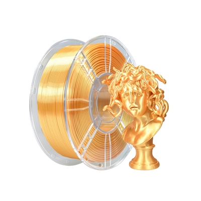 Buon prezzo Filamento di stampa 3D PLA seta oro chiaro colorato Filamento di stampante 3D per robustezza e durata in linea