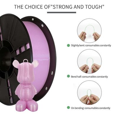 Bom preço. Impressora 3D de filamentos de PLA transparente violeta de resistência aumentada Temperatura de impressão 170-230C on-line