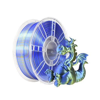 İyi bir fiyat. Yüksek Esneklik 3D Yazıcı PLA Filament İpek Çift Renkli Mavi Altın 1.75mm 3D Baskı çevrimiçi