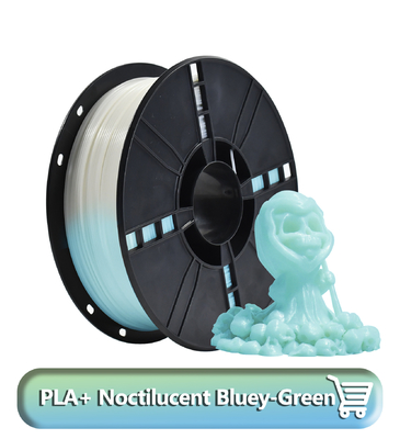 Harga yang bagus PLA Filament 3D Printer Filament 1.75mm Glow Biru-Hijau 1kg Pencetakan 3D on line