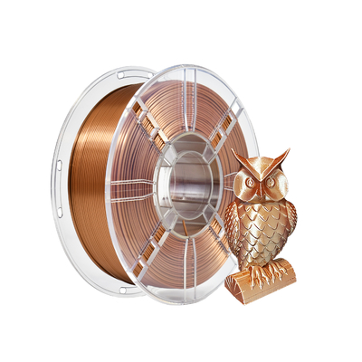 Buon prezzo 3d printign filamento 1.75mm seta rame PLA 3D printer filamento personalizzato richiesta No Bubble in linea