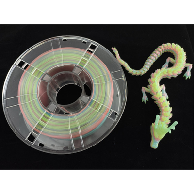 Buon prezzo Filamento PLA ad alta resistenza Filamento di stampa 3D a gradiente trasparente arancione blu-verde 1,75 mm in linea