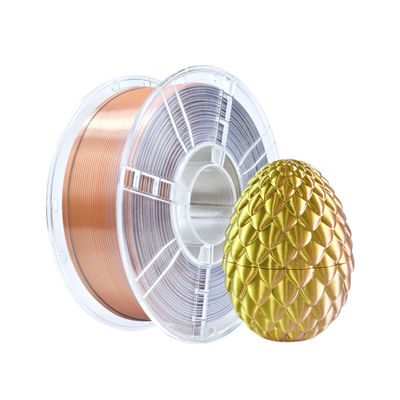 Giá tốt. Sợi máy in 3D 1.75MM PLA Sợi lụa vàng bạc đồng Công nghiệp Độ cứng mạnh trực tuyến