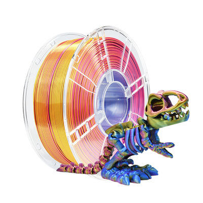 Goede prijs. Zilk Drie-kleurig Rood Blauw Goud PLA-filament 1. 75 mm 1 kg 3D-printfilament online