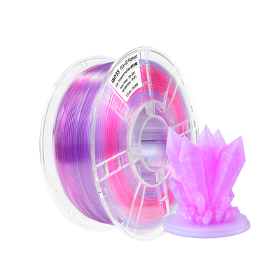 Buon prezzo Filamento di stampa 3D 1,75 mm Gradiente trasparente doppio colore viola blu 1000g filamento pLA+ in linea