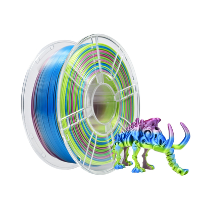 Buon prezzo IBOSS Filamento di stampa 3D ad alta resistenza seta tricolore giallo viola blu 1,75mm PLA+ Filamento in linea