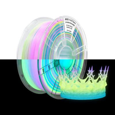 Buon prezzo PLA+filamento ad alta resistenza per la stampa 3D Glow Rainbow 1.75mm Filamento di stampa 3D in linea