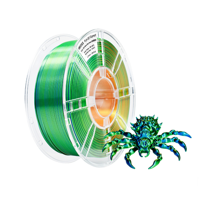 Buon prezzo Filamenti di stampante 3D ad alta velocità di seta tricolore giallo blu verde PLA+ in linea