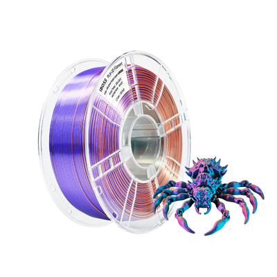 Buon prezzo Forte robustezza 1,75 mm seta verde viola rame PLA Filamento di stampa 3D Filamento in linea