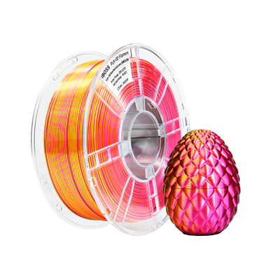 Buon prezzo Filamento di stampa 3D ad alta resistenza PLA+ diametro 1,75 mm seta tricolore rosa rosso oro verde in linea