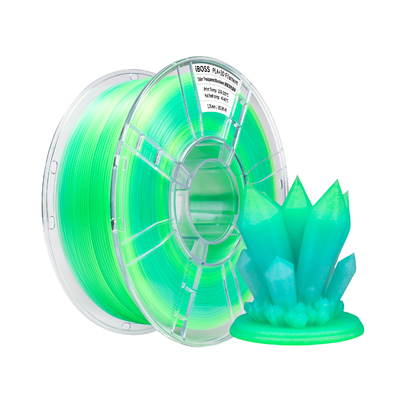 Buon prezzo Filamento per stampante 3D PLA + gradiente 1,75 mm +/- 0,02 mm, trasparente doppio colore blu verde PLA + Filameent 1 kg bobina in linea