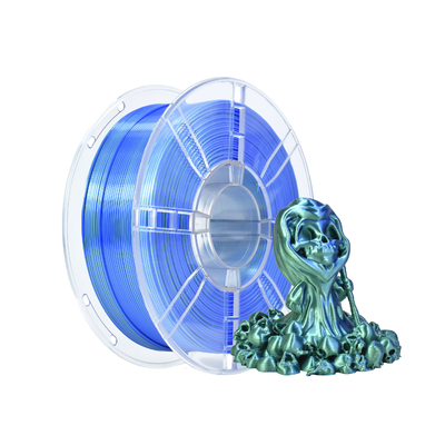良い値段 PLA+ 3D プリンター フィラメント シルク PLA PRO フィラメント 1.75mm 双色 青緑 3D フィラメント 1kg オンライン