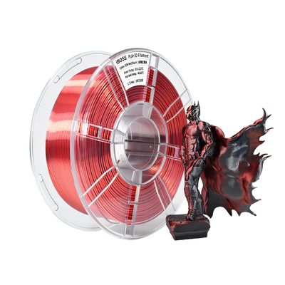 Buon prezzo PLA+Filamento a doppio colore 1,75mm seta rosso nero PLA+ 3D Filamento da stampante bolla 100% senza bolla in linea