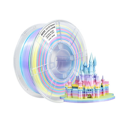 Un bon prix. 1.75mm Résistance améliorée en soie Macaroon Rainbow PLA+ Filament d'imprimante 3D de haute qualité en ligne