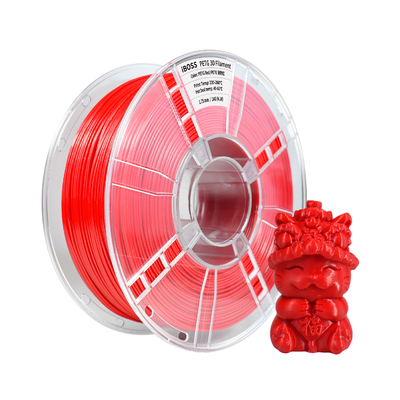 Buon prezzo Stampa 3D Filamento PETG Rosso 1.75mm FDM Forming Technology Filamento di stampa 3D in linea