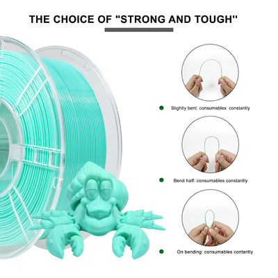 ราคาดี ความแข็งแรงสูง PETG สายใย Mint เขียว ± 0.02 มิลลิเมตร สายใยการพิมพ์ 3d 1000g ออนไลน์