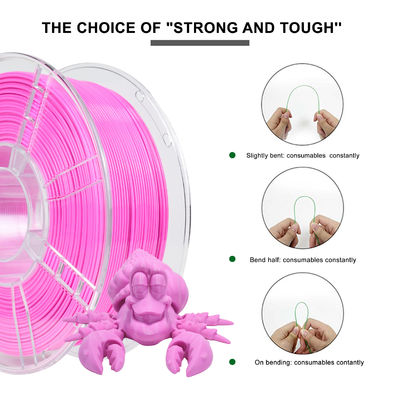 ราคาดี ความแข็งแรงสูง 1000 กรัม กว้าง 1.75 มิลลิเมตร สีชมพู สาย PETG สาย 3D Printing ออนไลน์