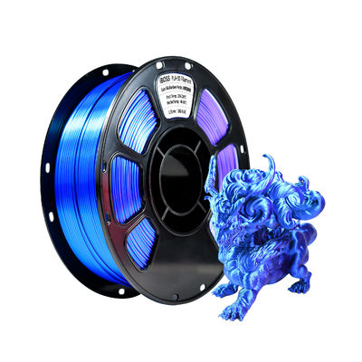 अच्छी कीमत उच्च शक्ति पीएलए+ फिलामेंट रेशम त्रि-रंग नीला हरा बैंगनी 1.75 मिमी 3 डी प्रिंटर फिलामेंट ऑनलाइन