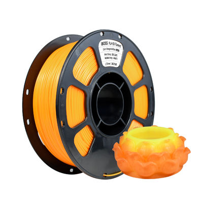 Un buen precio. Temperatura Cambio de color PLA + Filamento 1.75mm Cambio de color de naranja a amarillo Impresora 3D Filamento PLA + para impresoras 3D FDM en línea