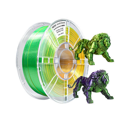 Un buen precio. Filamento para Impresión 3D PLA+ Oro Verde Púrpura Tricolor Impresora 3D 1.75mm PLA+Filamento en línea