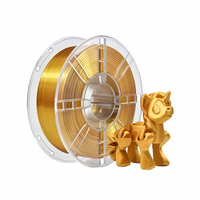 قیمت خوب فن آوری شکل گیری FDM 1.75mm Silk Gold PLA+ Filament فیلامنت چاپ سه بعدی آنلاین