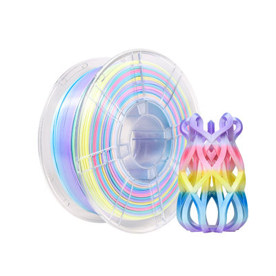 ราคาดี 1.75mm PLA+ Silk Filament 1kg Silk Macaron Rainbow Filament 3d Printing Filament ออนไลน์