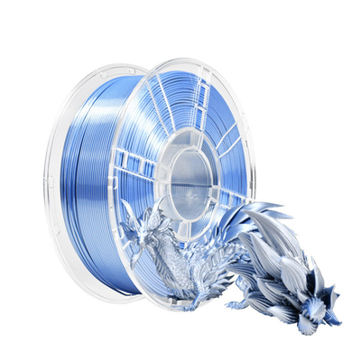 Good price Filamento di stampa 3D Pagamento completo 1,75mm seta doppio colore blu argento PLA filamento per stampante 3D in linea