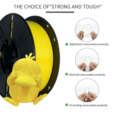 Buon prezzo 1.75mm giallo PLA 3D printer Filamento Peso netto 1 kg Temperatura di stampa 170-230C in linea