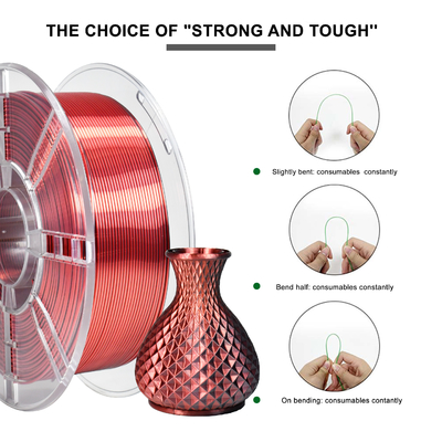 Good price 3D Printer Filament Silk Dual Color Rosso Nero PLA Durezza Filamento 3D migliorato in linea