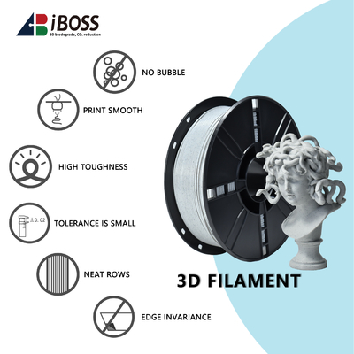 Good price PLA Plus Μαρμάρινο γκρι χρώμα Δυνατότητα βελτιωμένο νήμα 3D εκτυπωτή υψηλή αντοχή σε απευθείας σύνδεση