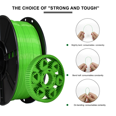 Good price Filamento PLA personalizzato ad alta resistenza 1 kg 18 colori giallo verde per stampante 3D in linea