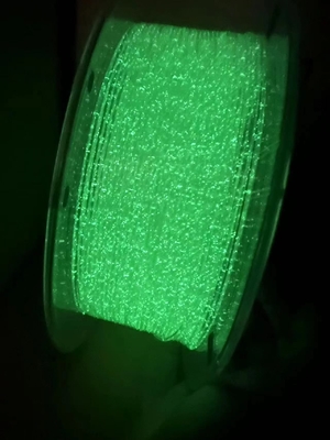 Good price Glow PLA 3D Printer Filamento Durezza Maggiore Glitter Verde Richiesta personalizzata in linea