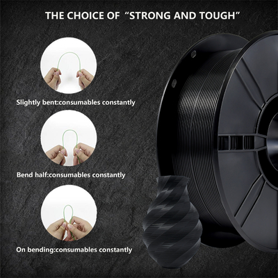 Harga yang bagus ABS 3D Printing Filament Filament Hitam Untuk Printer 3D Diameter 1,75mm on line
