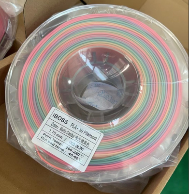 Good price Stampa 3D ad alta resistenza PLA Filamento 1,75mm Materia Caramella Arcobaleno in linea