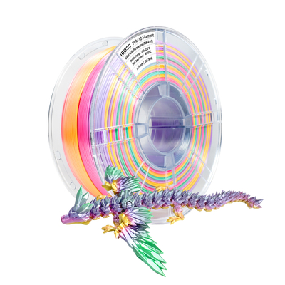Good price PLA+ πολύχρωμο νήμα μακαρόνης, πολυχρωματικό νήμα 3D εκτυπωτή, 1kg 330 μέτρα, PLA Rainbow σε απευθείας σύνδεση