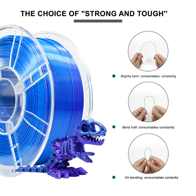 Good price 3D Printer Sutra Dual Color Ungu Biru PLA+ Filament 1.75mm Kekuatan yang kuat untuk 3D Printing Filament on line