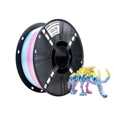 Good price PLA +Filament 1,75 mm +/- 0,02 mm, 1 kg Macaron Rainbow Silk PLA+ Imprimante 3D Filament dont la couleur change en ligne