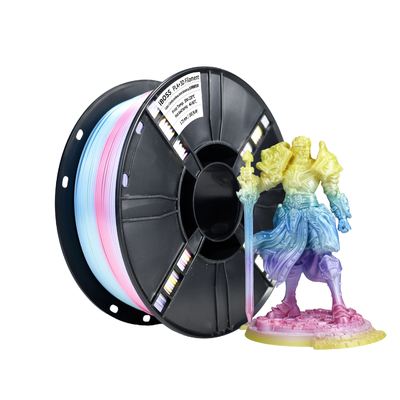 Good price Filamento di stampa 3D 1.75mm Macaroni Arcobaleno Corto Distanza Gradiente PLA+ Filamento 1000g in linea
