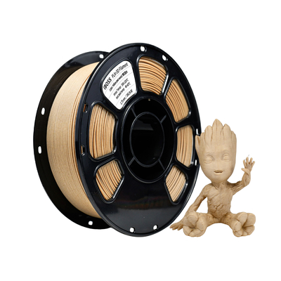 kwaliteit 1 kg PLA+-filament voor 3D-printer Bubbelvrij Gele Peer Houtindustrie fabriek
