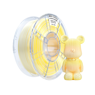 Un buen precio. iBOSS Alta resistencia PLA + Filamento Gradiente Tricolor Amarillo Naranja Blanco ± 0.02mm Filamento de impresión 3D en línea