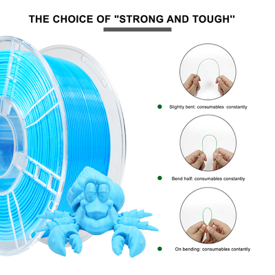 Good price PETG Filament bleu clair 1 kg Imprimante 3D Filament surface d'impression lisse en ligne