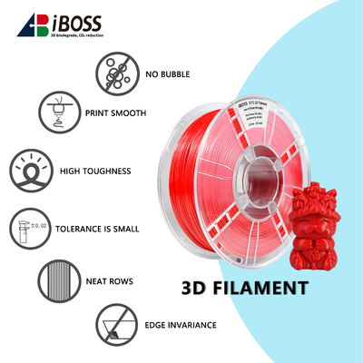 Good price iBOSS 3D Printing Filament 1.75mm Merah PETG Filament Ketahanan Pencetak 3D Ditingkatkan 1000g on line