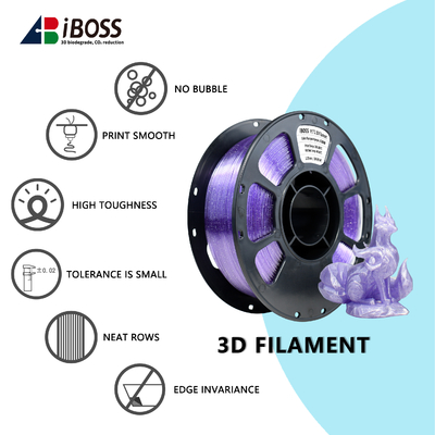 Good price iBOSS 3D Printing Filament 1.75mm Flash Point Ungu PETG Filament on line